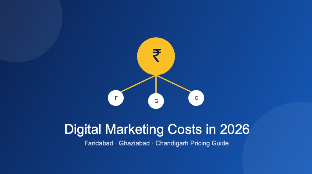 Digital marketing pricing guide for Faridabad, Ghaziabad and Chandigarh