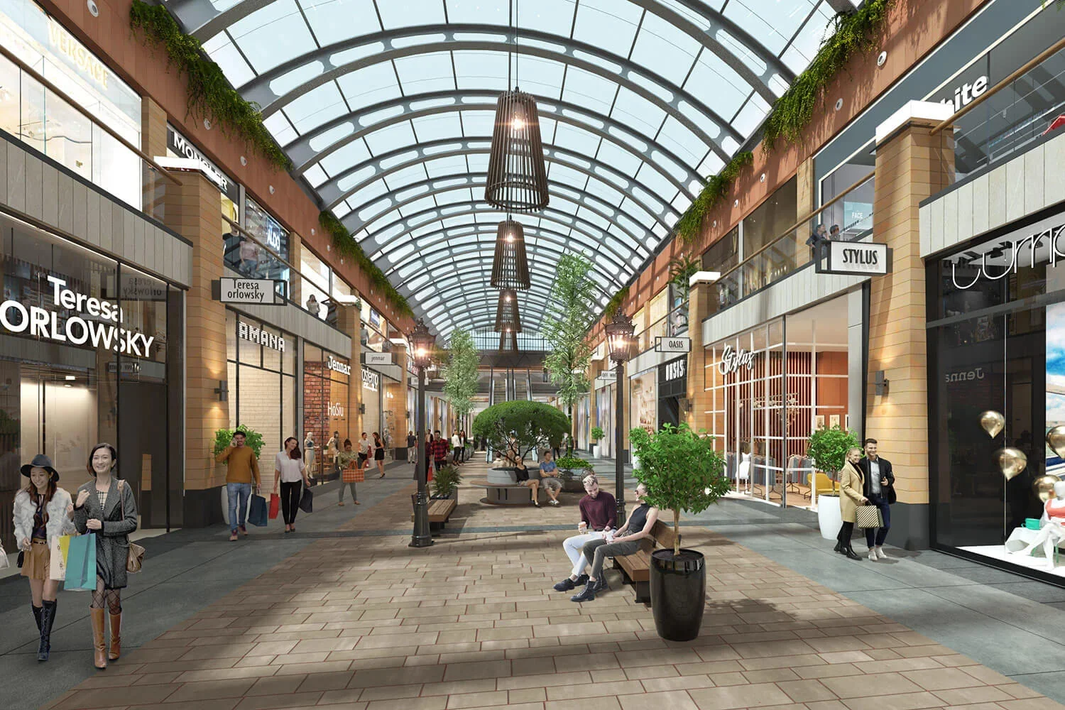 The Omaxe State air-conditioned high street retail render