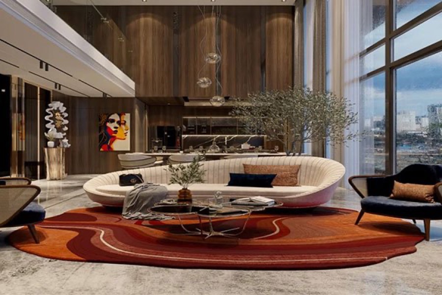 Smartworld Sector 67 interior living room render